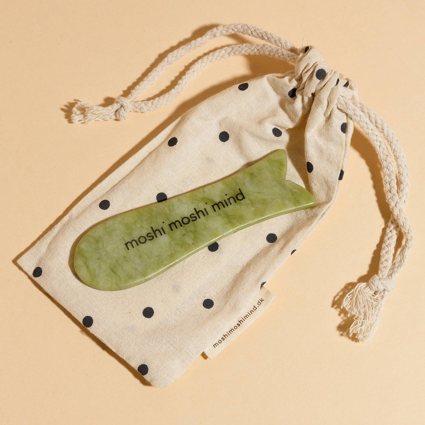 Gua Sha Jade Stone in pouch